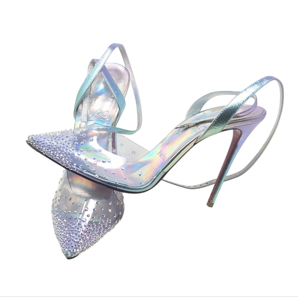 NIB Christian Louboutin Spikaqueen Crystal Pointed Toe Stiletto Heels Size 38.5 - Picture 6 of 16